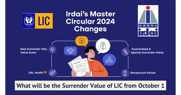 What will be the Surrender Value of LIC from October 1