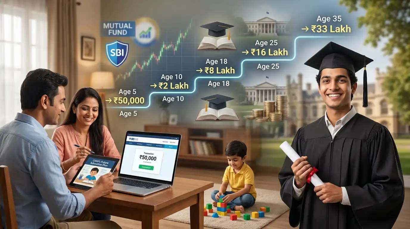 SBI Children's Fund review showing child education planning and long-term wealth creation for children's future